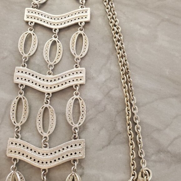 ✨ Stella and Dot Vintage Antique Boho Summer Iconic Kimberly Statement Necklace - Picture 11 of 15